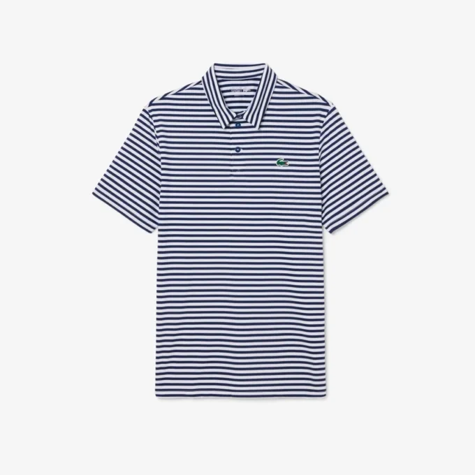 Normal Kesim Ultra Dry Çizgili Golf Polo Tişörtü