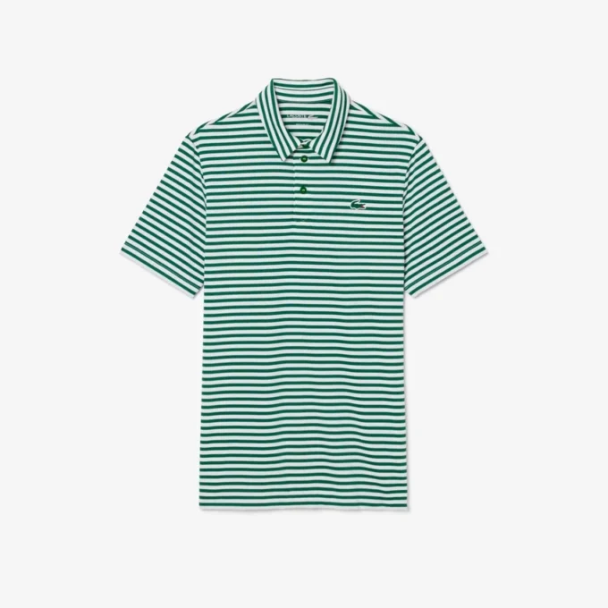 Normal Kesim Ultra Dry Çizgili Golf Polo Tişörtü