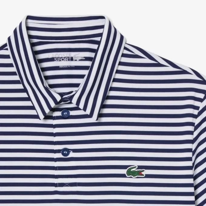 Normal Kesim Ultra Dry Çizgili Golf Polo Tişörtü