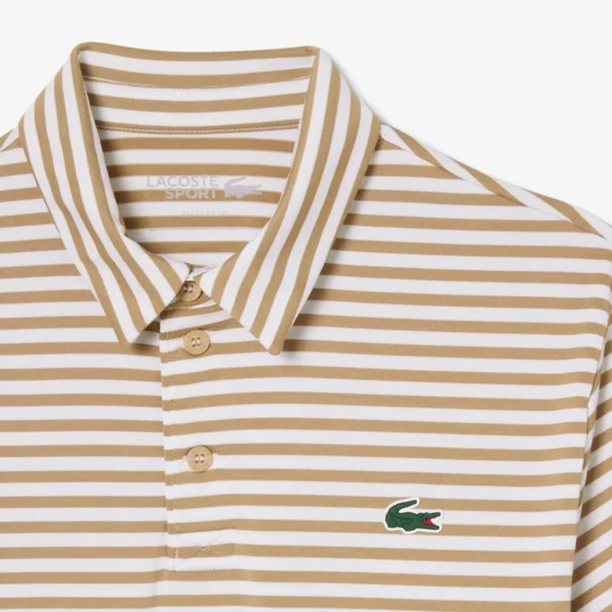 Normal Kesim Ultra Dry Çizgili Golf Polo Tişörtü