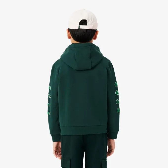 Çocuk Baskılı Polar Fermuarlı Kapüşonlu Sweatshirt
