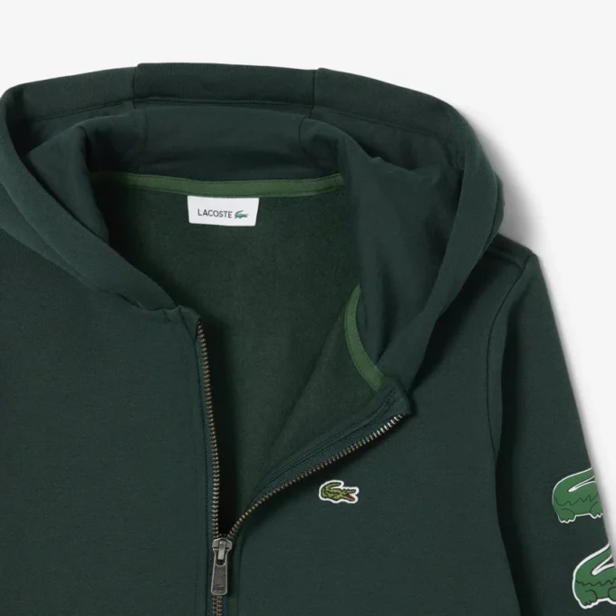 Çocuk Baskılı Polar Fermuarlı Kapüşonlu Sweatshirt