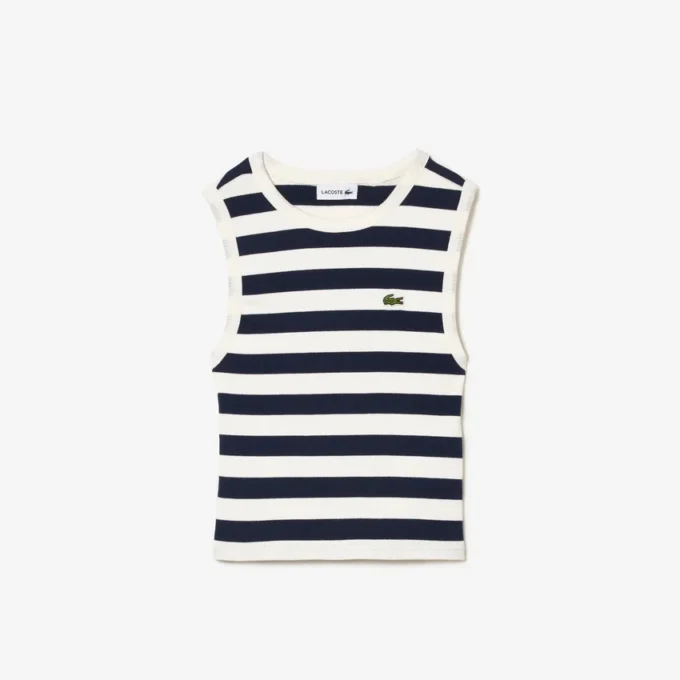 Çocuk Çizgili Ribana Pamuklu Tank Top Çocuk Çizgili Ribana Pamuklu Tank Top