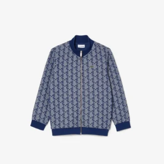 Çocuk Yüksek Yakalı Fermuarlı Paris Monogram Sweatshirt