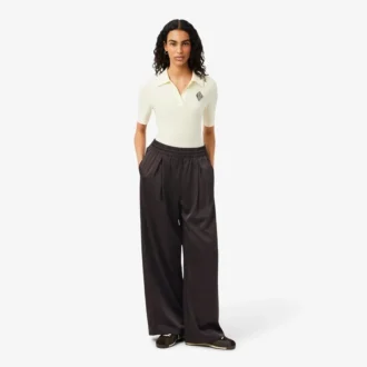 Oversize Elastik Saten Pantolon