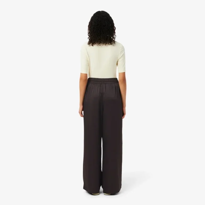 Oversize Elastik Saten Pantolon