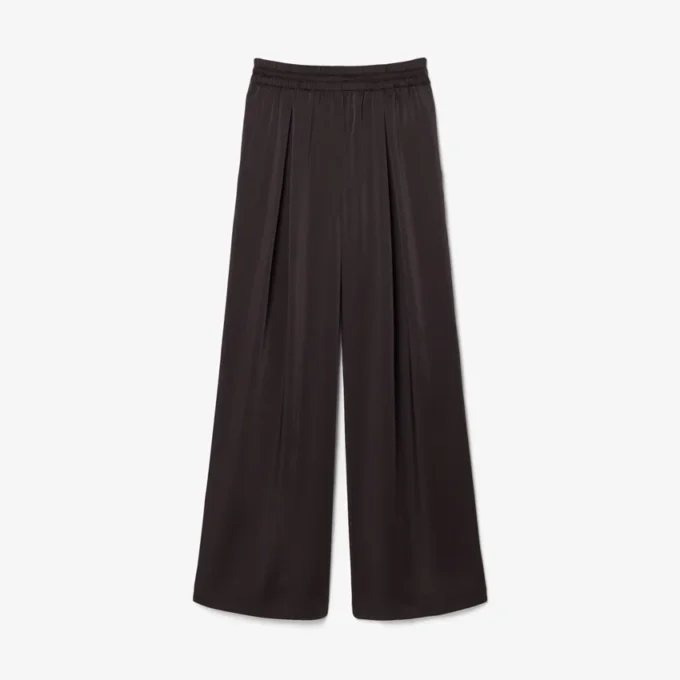 Oversize Elastik Saten Pantolon