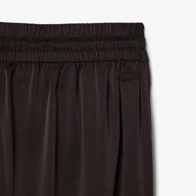 Oversize Elastik Saten Pantolon