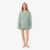 Oversized Çizgili Poplin Pijama Takımı