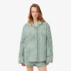 Oversized Çizgili Poplin Pijama Takımı