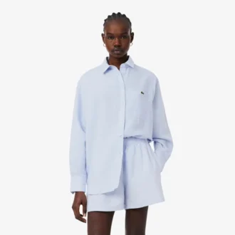 Oversized Keten Blend Gömlek