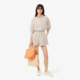 Oversized Keten Blend Gömlek