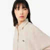 Oversized Keten Blend Gömlek