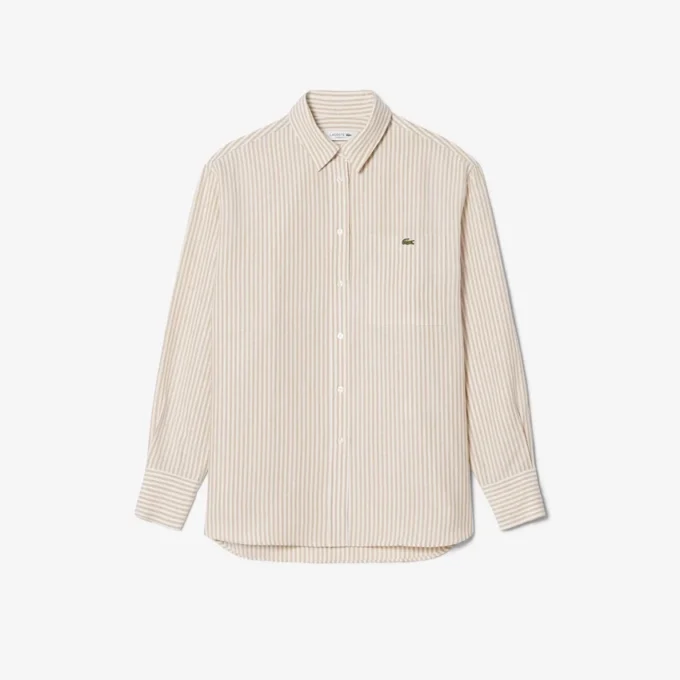 Oversized Keten Blend Gömlek
