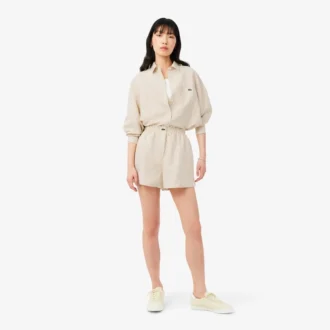 Oversized Keten Blend Şort