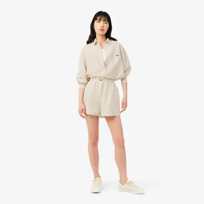 Oversized Keten Blend Şort