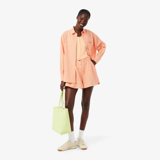 Oversized Keten Blend Şort