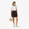 Oversized Yün Blend Pileli Bermuda Şort