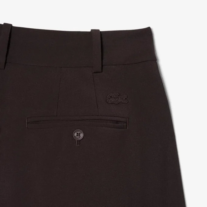 Oversized Yün Blend Pileli Bermuda Şort
