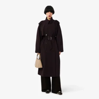 Oversized Yün Blend Trençkot
