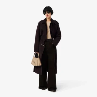 Oversized Yün Blend Trençkot