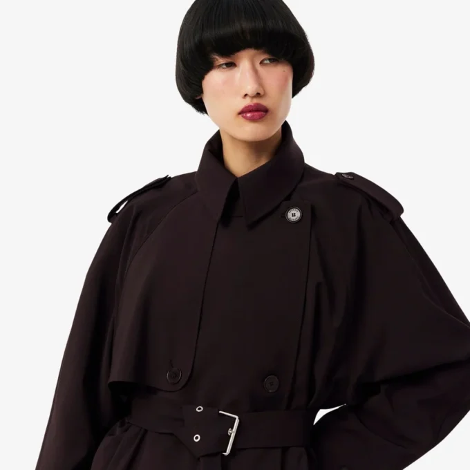 Oversized Yün Blend Trençkot