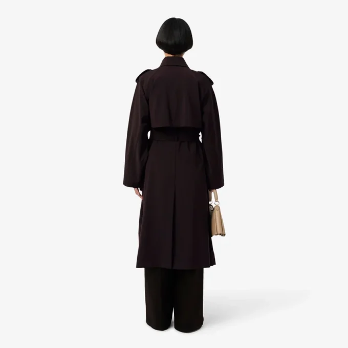 Oversized Yün Blend Trençkot