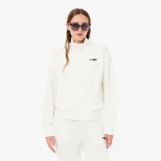 Rahat Kesim Fermuarlı Rozetli Sweatshirt