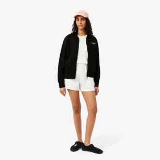 Rahat Kesim Fermuarlı Rozetli Sweatshirt