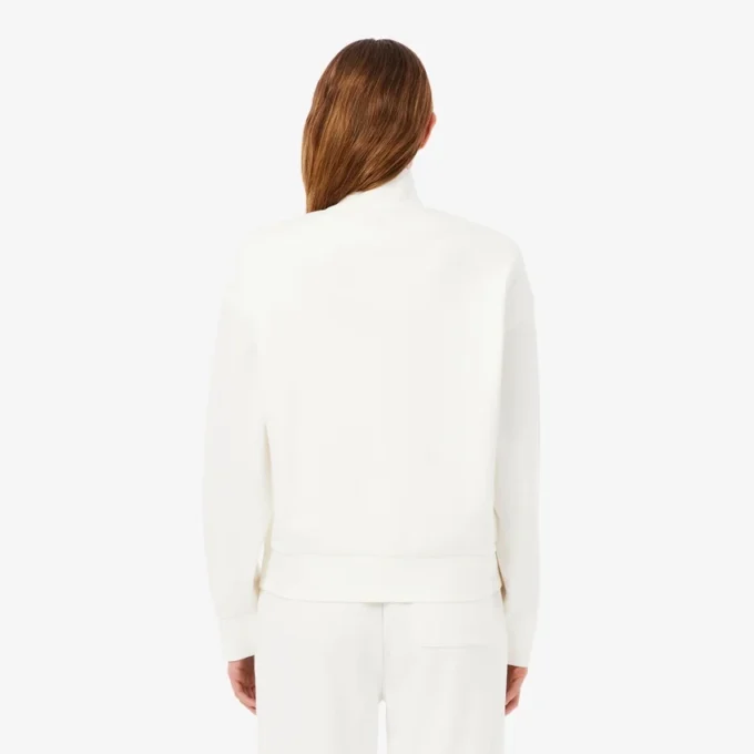 Rahat Kesim Fermuarlı Rozetli Sweatshirt
