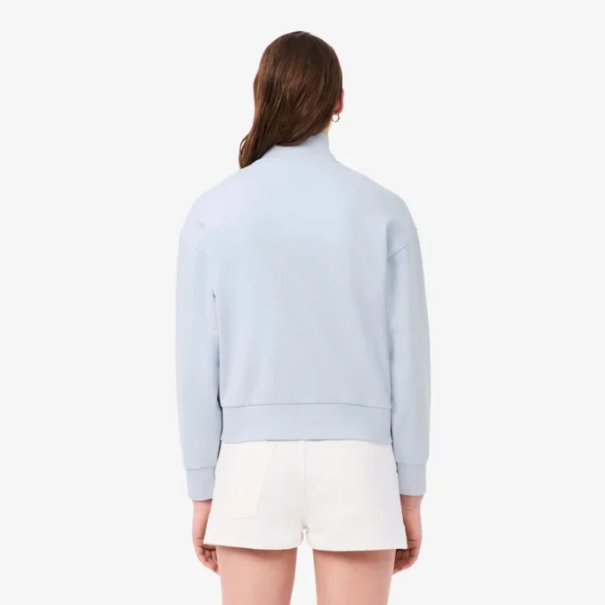 Rahat Kesim Fermuarlı Rozetli Sweatshirt