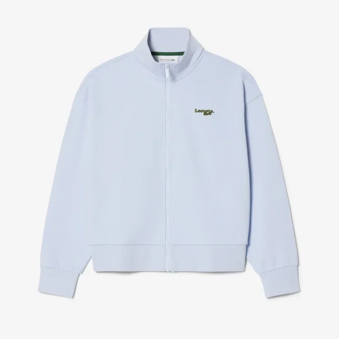 Rahat Kesim Fermuarlı Rozetli Sweatshirt