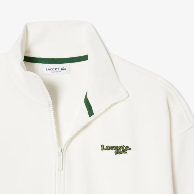 Rahat Kesim Fermuarlı Rozetli Sweatshirt