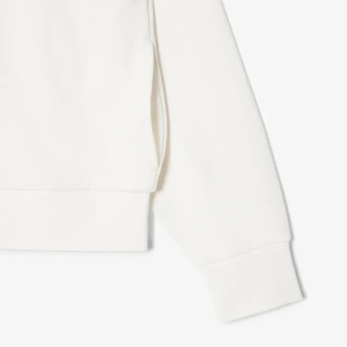 Rahat Kesim Fermuarlı Rozetli Sweatshirt