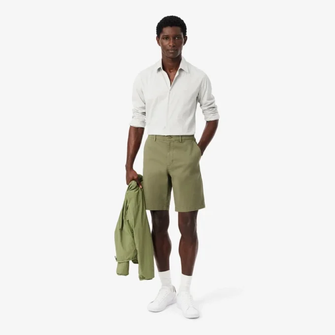 Regular Fit Streç Pamuklu Chino Bermuda Şort