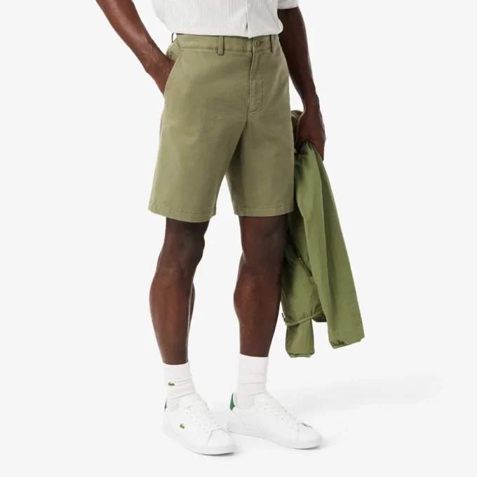 Regular Fit Streç Pamuklu Chino Bermuda Şort