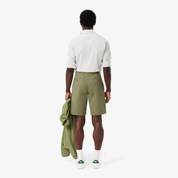 Regular Fit Streç Pamuklu Chino Bermuda Şort