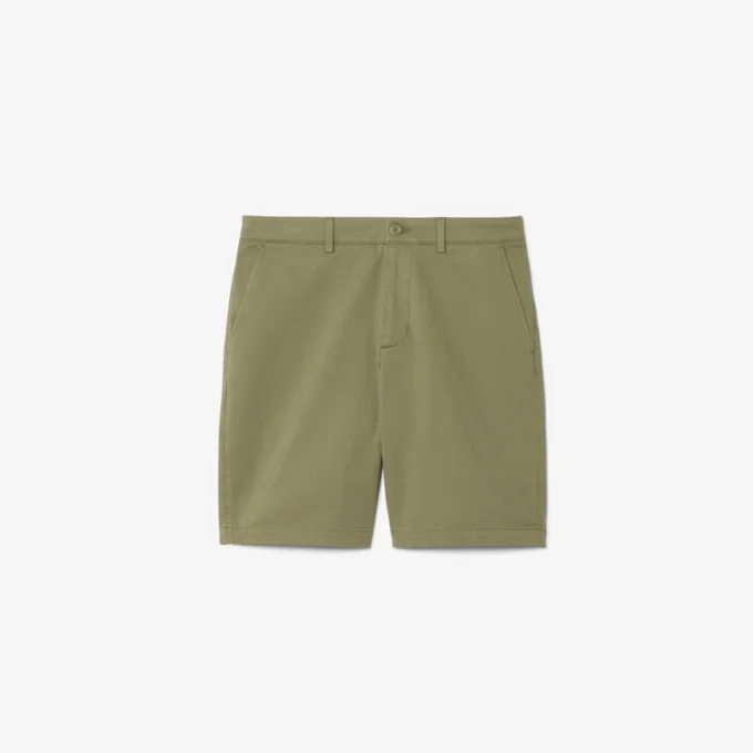 Regular Fit Streç Pamuklu Chino Bermuda Şort