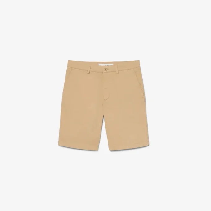 Regular Fit Streç Pamuklu Chino Bermuda Şort