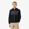 Renk Bloklu Fermuarlı Kapüşonlu Sweatshirt