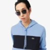 Renk Bloklu Fermuarlı Kapüşonlu Sweatshirt
