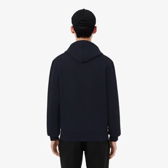 Renk Bloklu Fermuarlı Kapüşonlu Sweatshirt