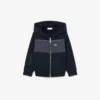 Renk Bloklu Fermuarlı Kapüşonlu Sweatshirt