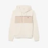 Renk Bloklu Fermuarlı Kapüşonlu Sweatshirt