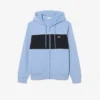 Renk Bloklu Fermuarlı Kapüşonlu Sweatshirt