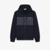 Renk Bloklu Fermuarlı Kapüşonlu Sweatshirt