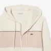 Renk Bloklu Fermuarlı Kapüşonlu Sweatshirt