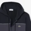 Renk Bloklu Fermuarlı Kapüşonlu Sweatshirt