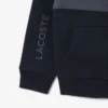 Renk Bloklu Fermuarlı Kapüşonlu Sweatshirt