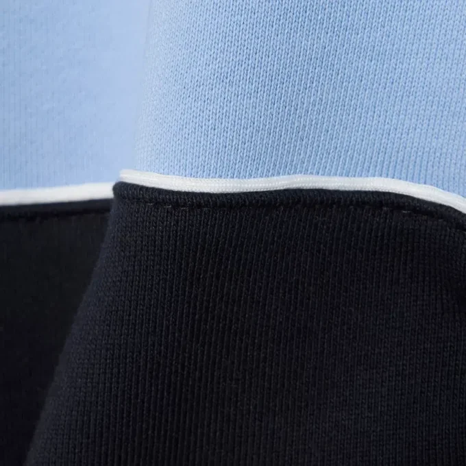 Renk Bloklu Fermuarlı Kapüşonlu Sweatshirt